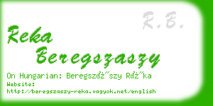 reka beregszaszy business card